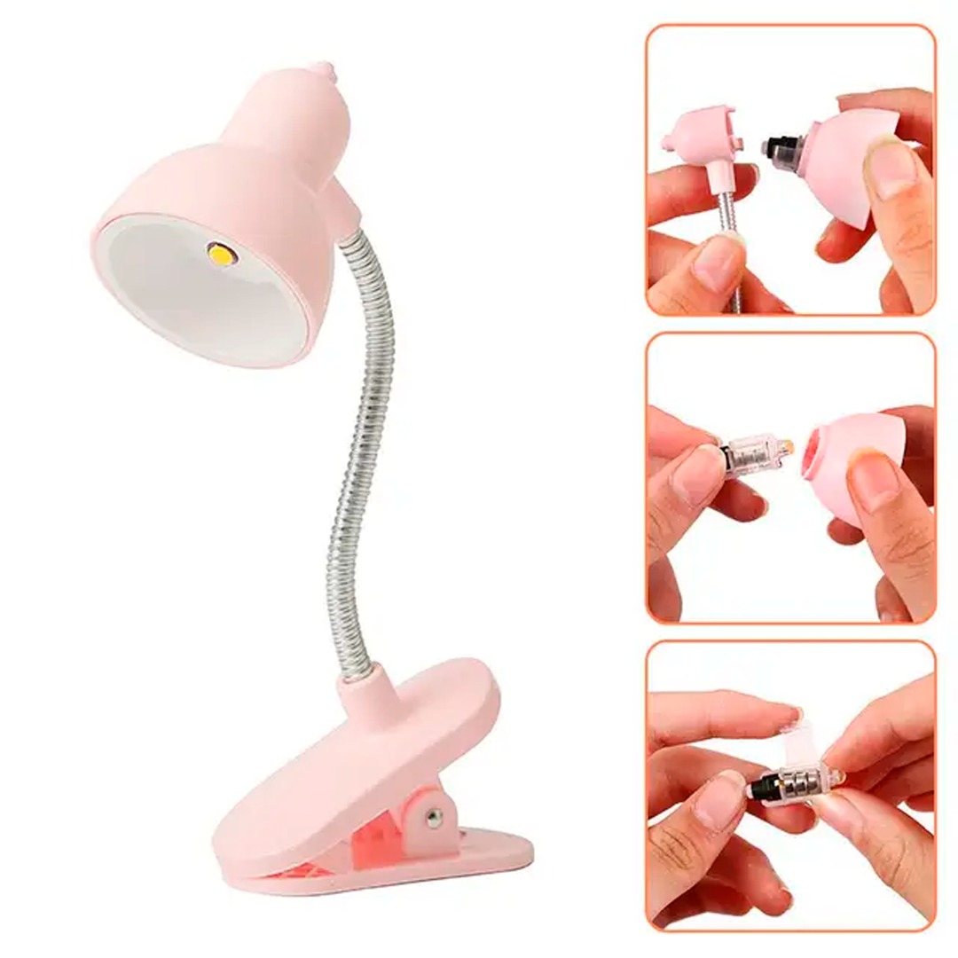 Miniatura 2 de LUZ PARA LECTURA LIBRO CON CLIP - COLOR: ROSADO